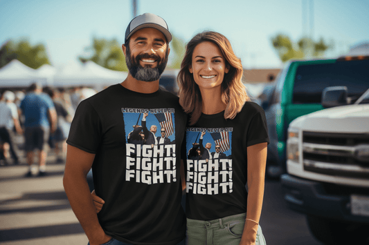 Legends Never Die, FIGHT - Trump T-Shirt Unisex