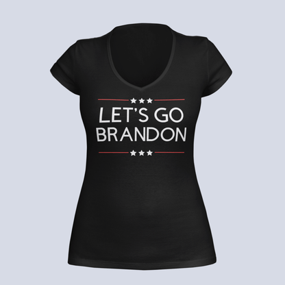 Let's Go Brandon -  T-Shirt - Ladies V-Neck