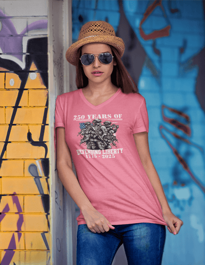 Guardians of Freedom: 1775–2025 Ladies V-Neck