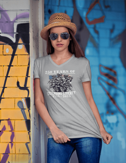 Guardians of Freedom: 1775–2025 Ladies V-Neck