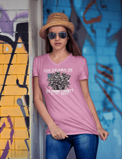Guardians of Freedom: 1775–2025 Ladies V-Neck
