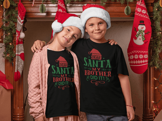 Santa My Brother Did It - Kids T-Shirts