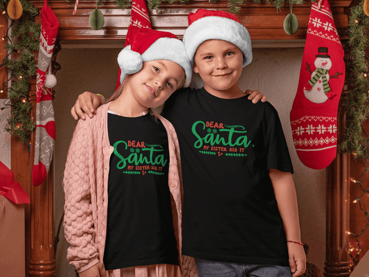 Santa My Sister Did It - Kids T-Shirts