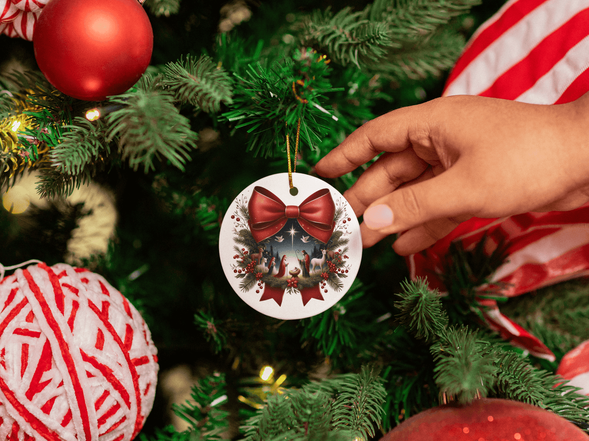 Nativity Bow - Ornament