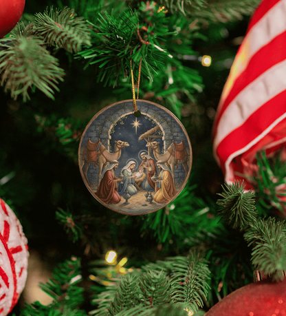 Nativity Scene Ceramic Ornaments – Sold Individually