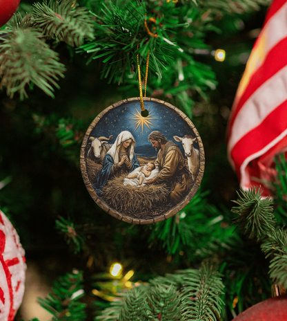 Nativity Scene Ceramic Ornaments – Sold Individually