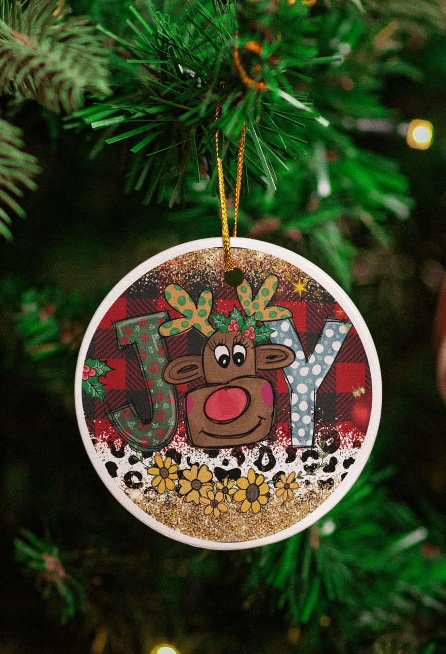 JOY Christmas Ceramic Ornaments – Sold Individually