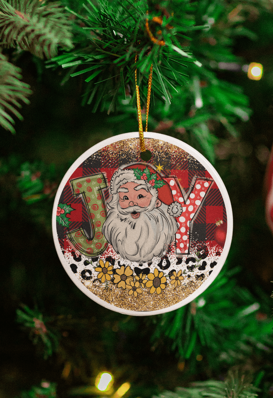 JOY Christmas Ceramic Ornaments – Sold Individually