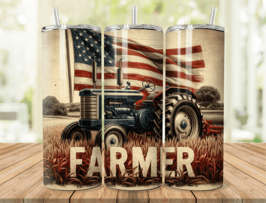 Patriot Farmer 20 Oz Skinny Tumbler