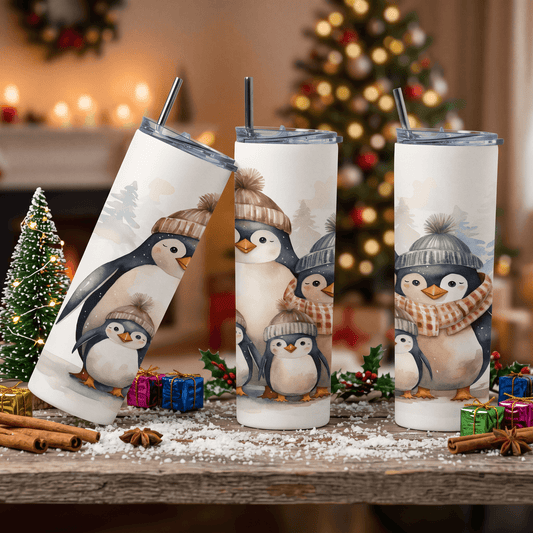 Christmas Penguins - 20 Oz Tumbler