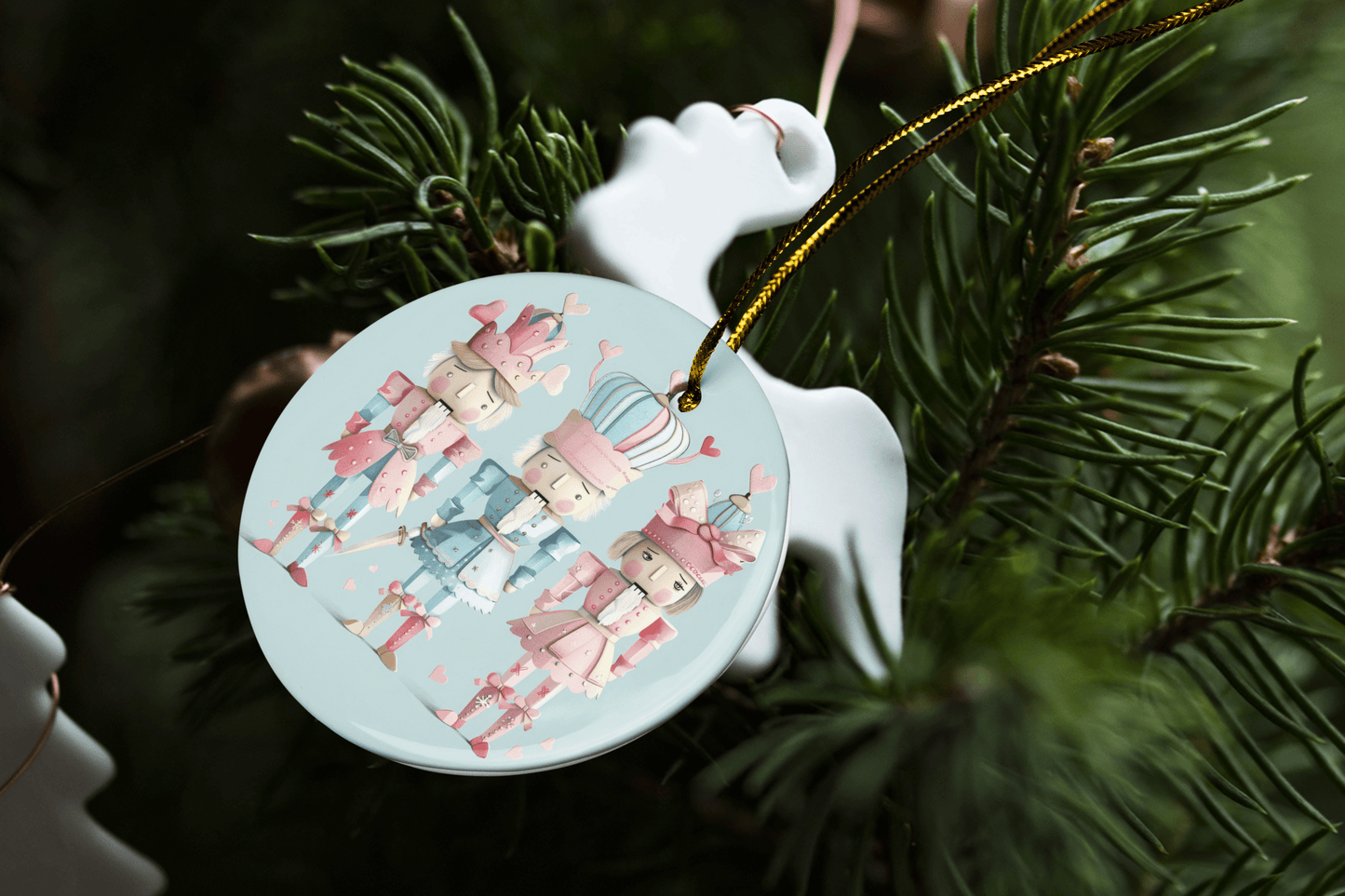 Pastel Nutcracker Trio Ornament