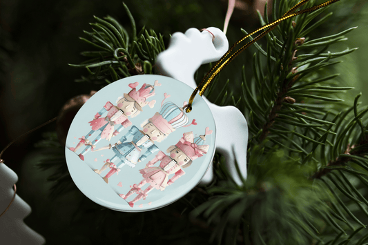 Pastel Nutcracker Trio Ornament