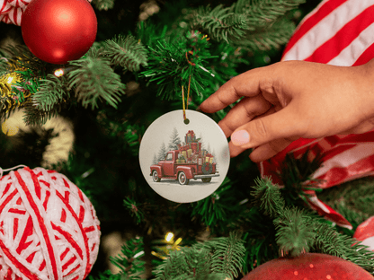 Vintage Red Truck Ornaments - 4 Designs to Choose