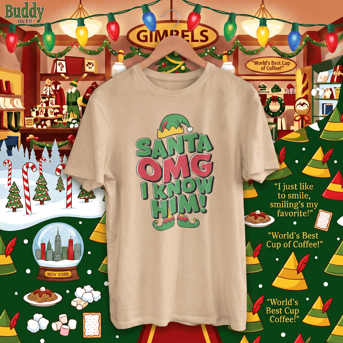 Santa! OMG, I Know Him! – Christmas T-Shirt