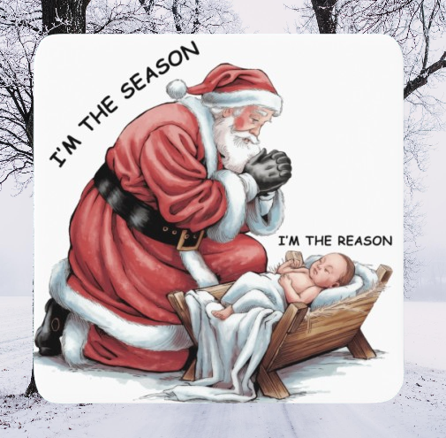 Reason & Season Jesus Santa - Coaster