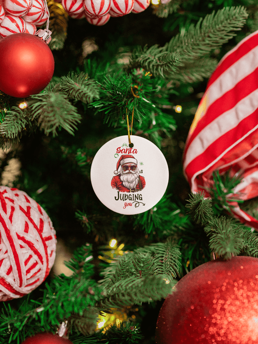 Santa Is Judging You Ornament