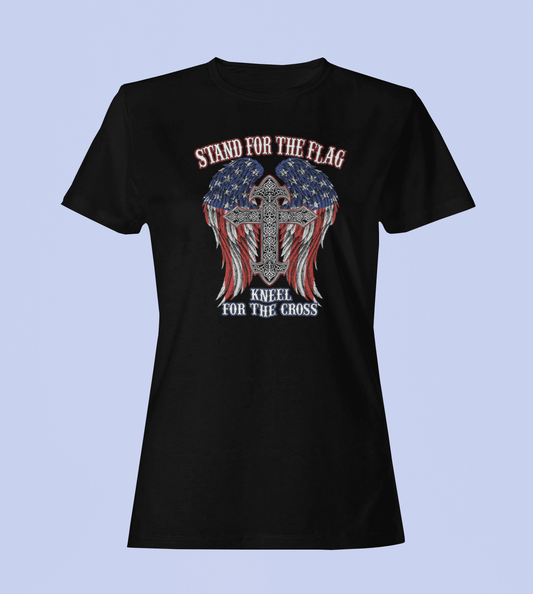 Stand for the Flag Winged Cross - Ladies