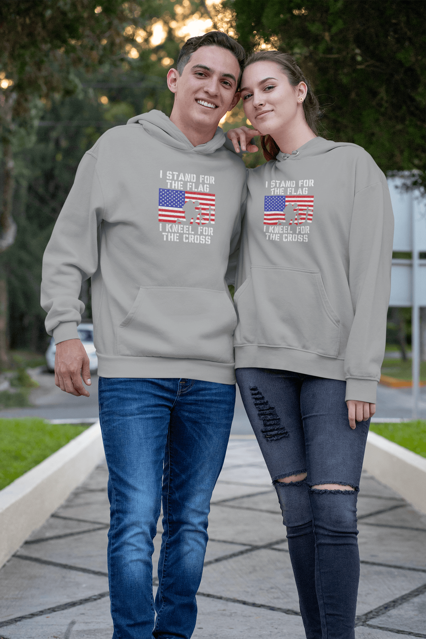 I Stand for the Flag, I Kneel for the Cross – Hoodie