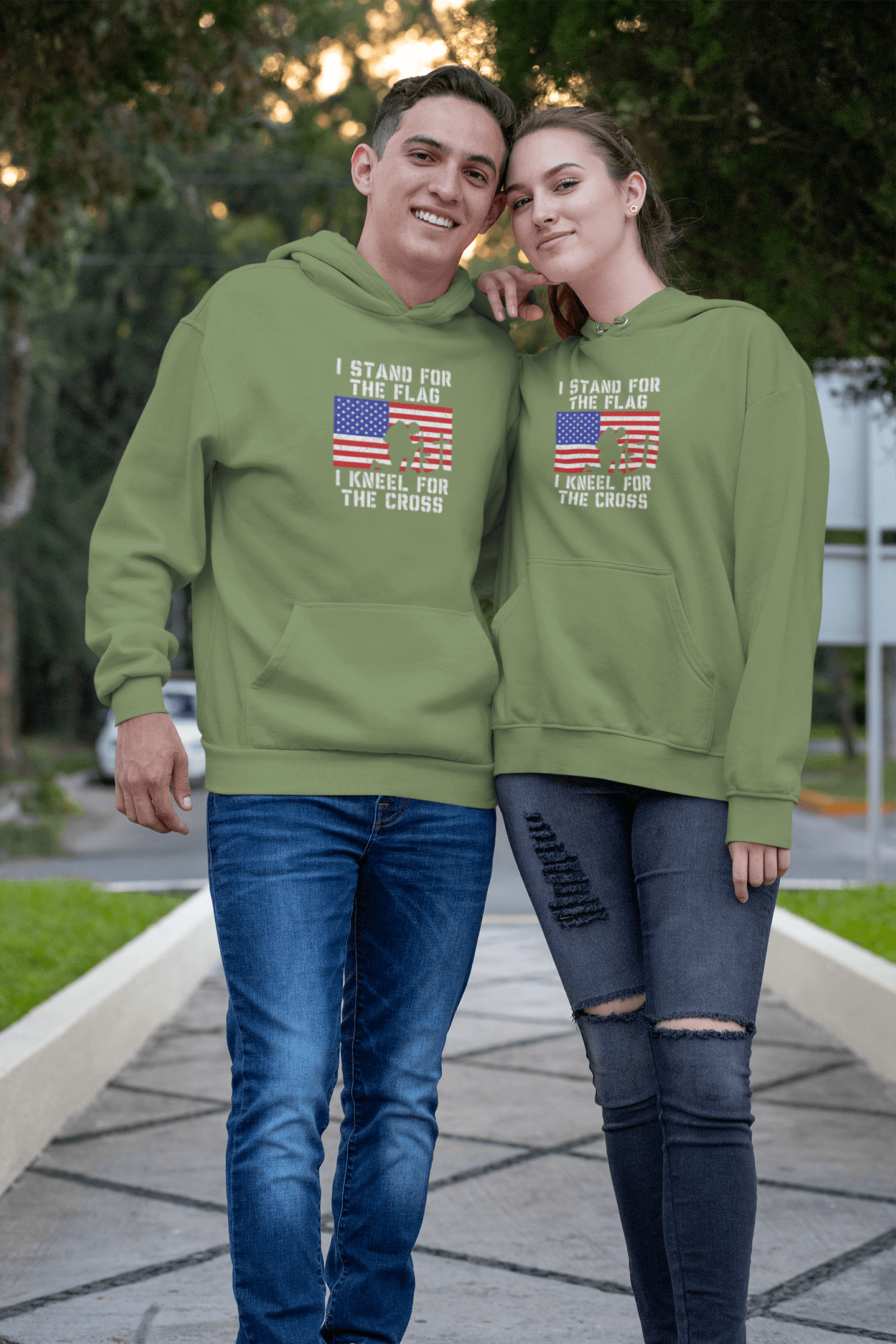 I Stand for the Flag, I Kneel for the Cross – Hoodie
