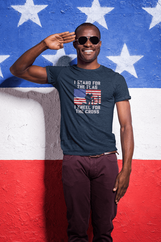 I Stand for the Flag, I Kneel for the Cross - T-Shirt
