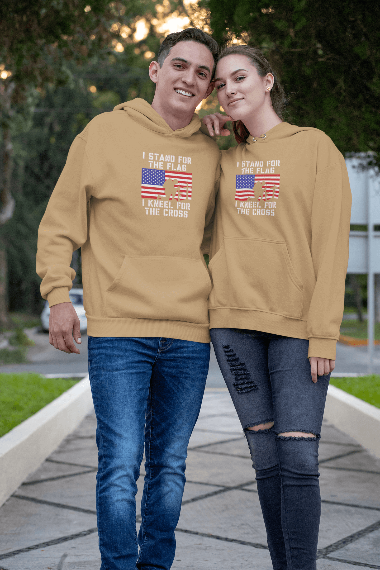 I Stand for the Flag, I Kneel for the Cross – Hoodie