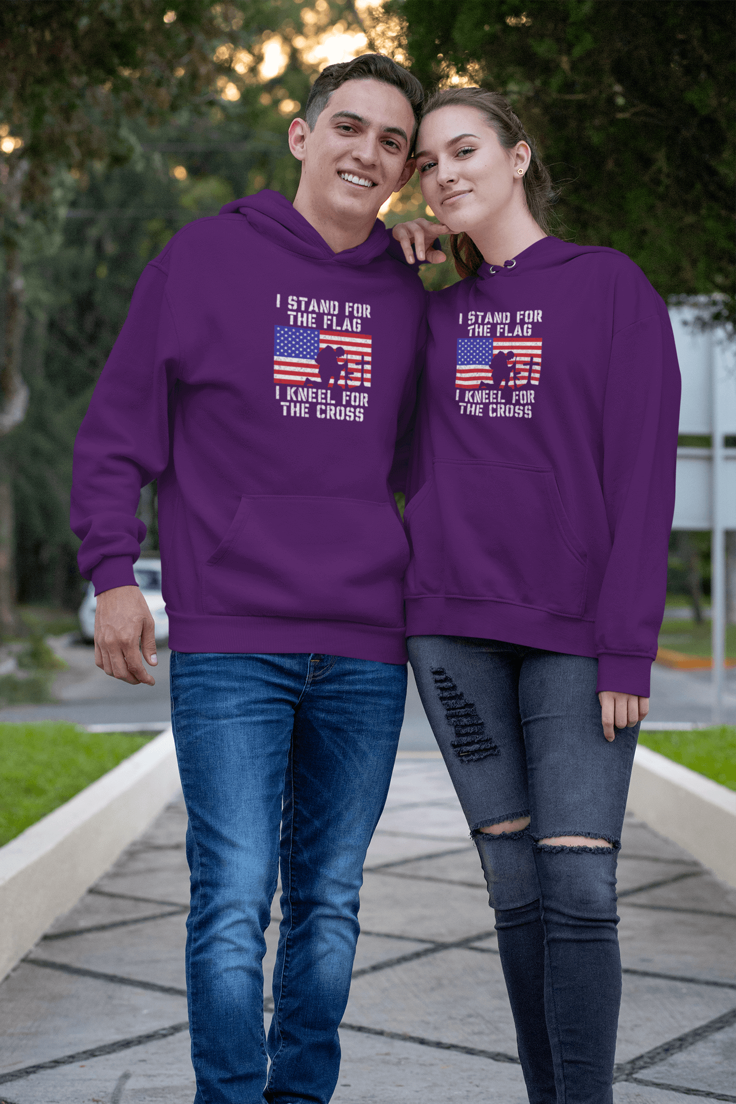 I Stand for the Flag, I Kneel for the Cross – Hoodie