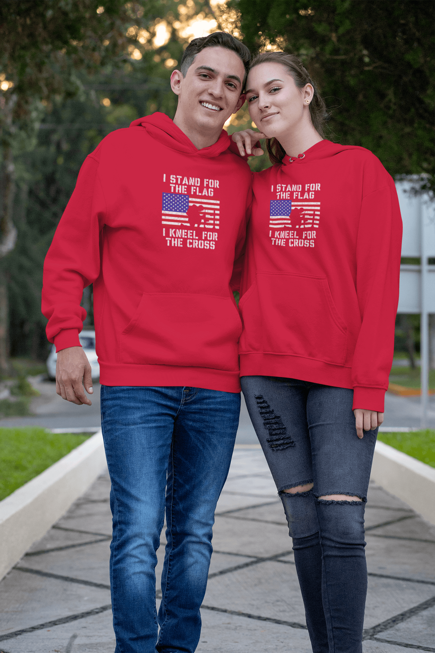 I Stand for the Flag, I Kneel for the Cross – Hoodie