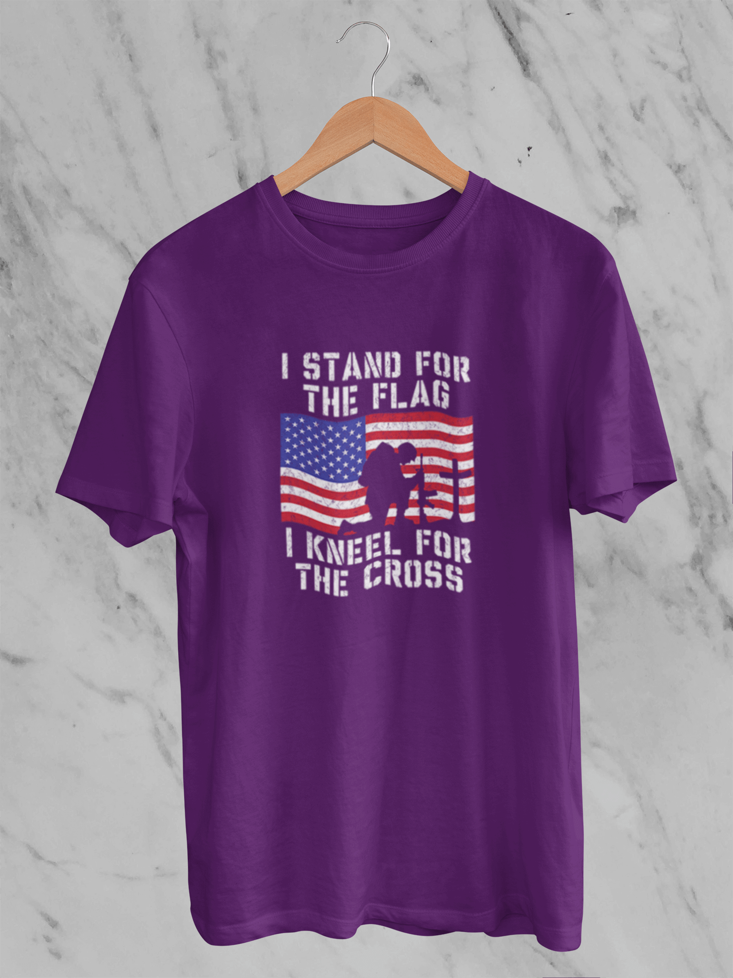 I Stand for the Flag, I Kneel for the Cross - T-Shirt