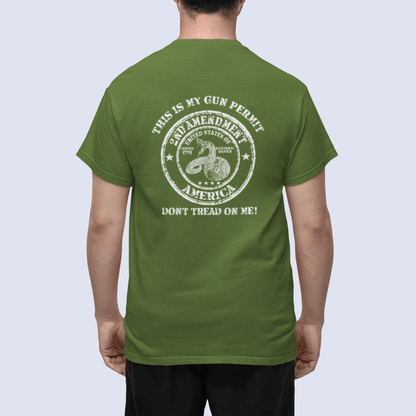 My Gun Permit - Don't Tread On Me -  T-Shirt