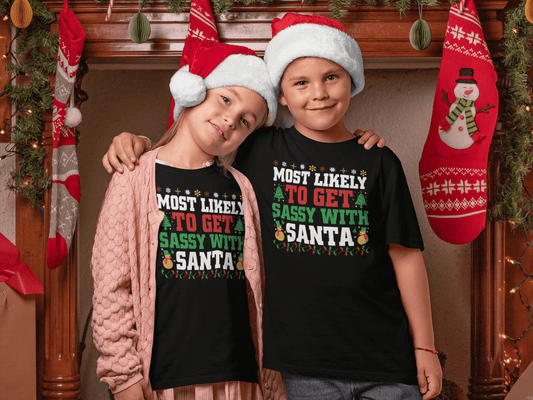 Most Likely To Get Sassy with Santa - T-Shirt Youth