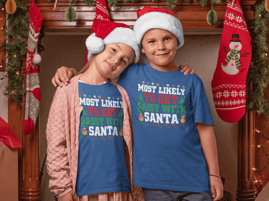 Most Likely To Get Sassy with Santa - T-Shirt Youth