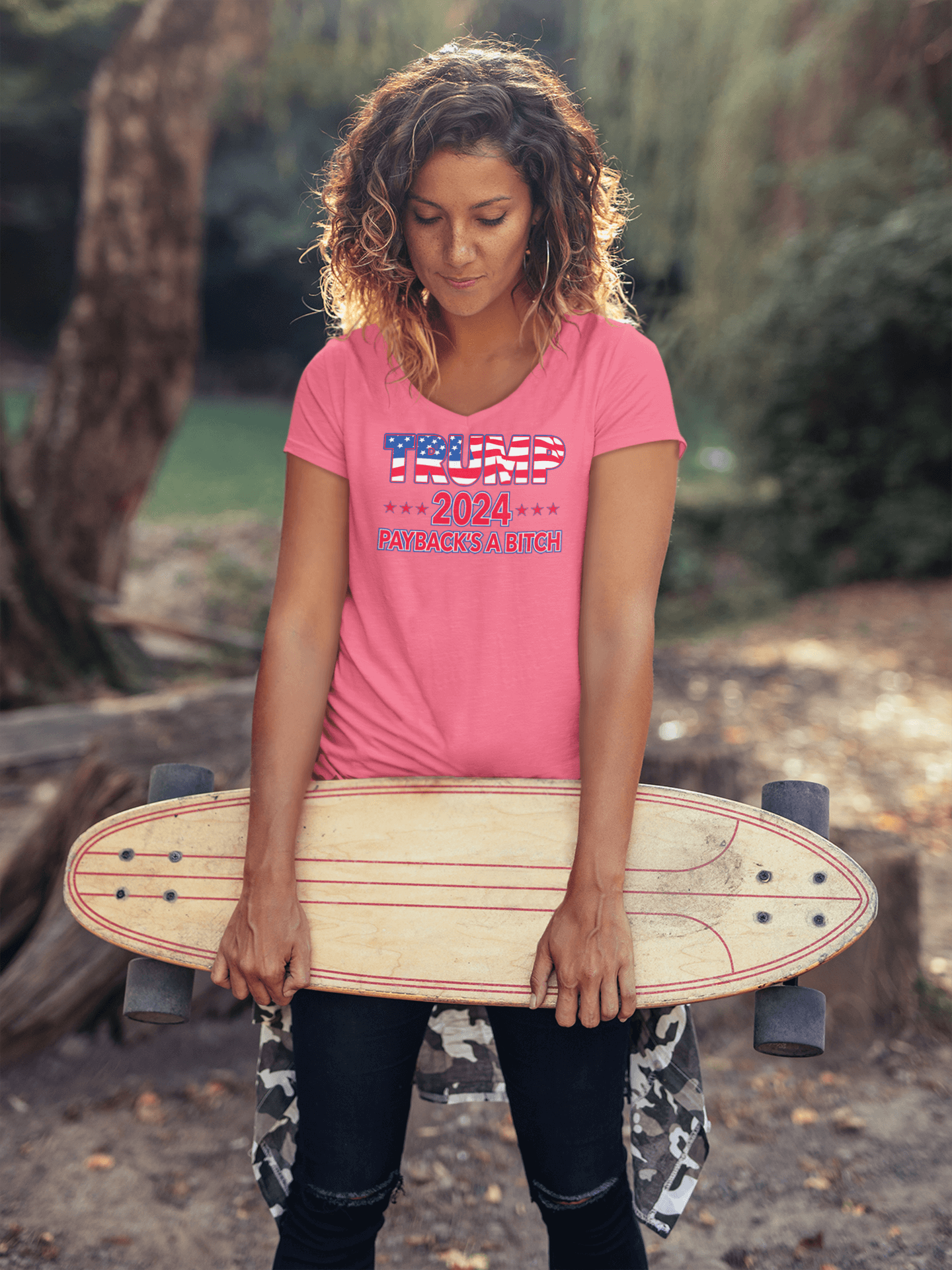 Trump - Payback's A B*tch - Ladies V-Neck