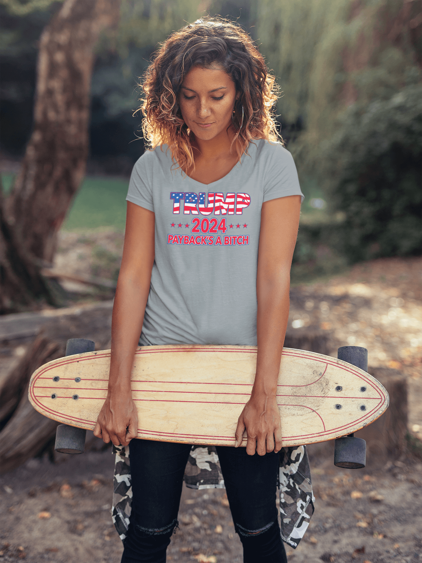 Trump - Payback's A B*tch - Ladies V-Neck