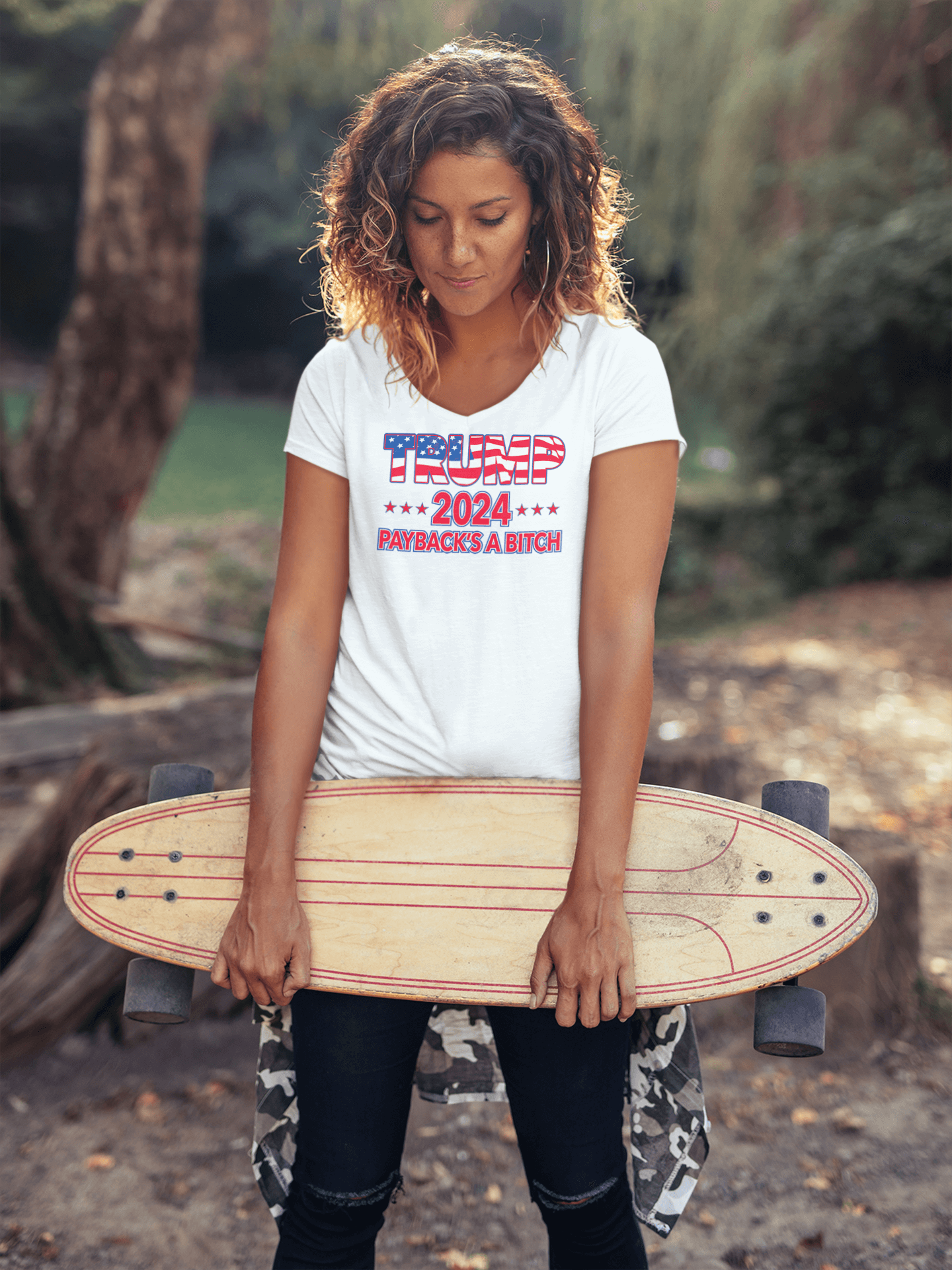 Trump - Payback's A B*tch - Ladies V-Neck