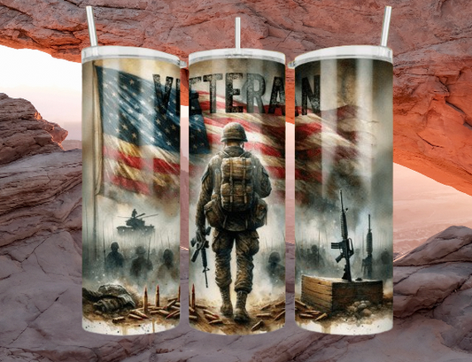 US Veteran  20 Oz Tumbler