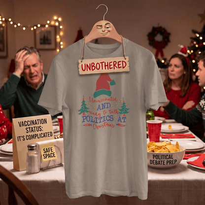 Unvaccinated & Ready to Talk Politics – Christmas T-Shirt