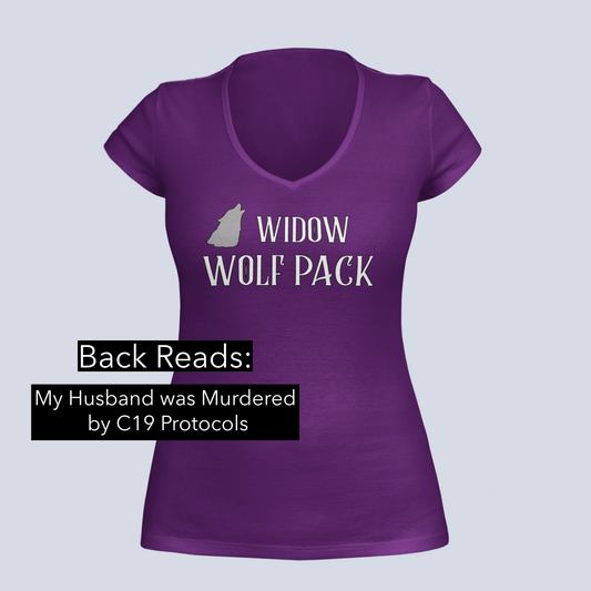 Widow Wolfpack - Husband Murdered - Ladies V-Neck