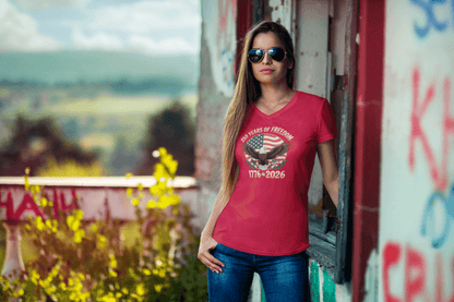 Wings of Freedom: The 250-Year American Legacy - Ladies V-Neck